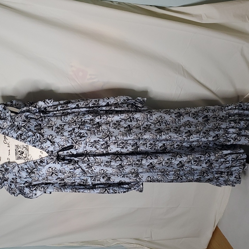 ROBERT RODRIGUEZ floral midi silk dress sz 10